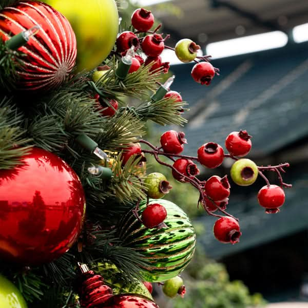 Dekra-Lite Red and Green Berry Branches on Wreath