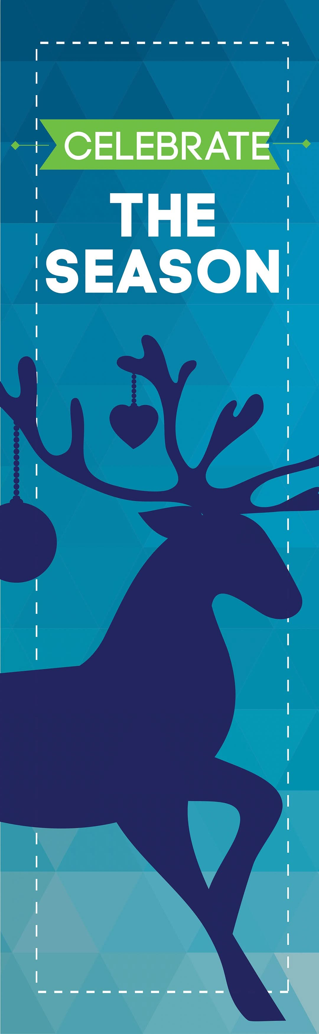 Blue Reindeer Single Vinyl Banner