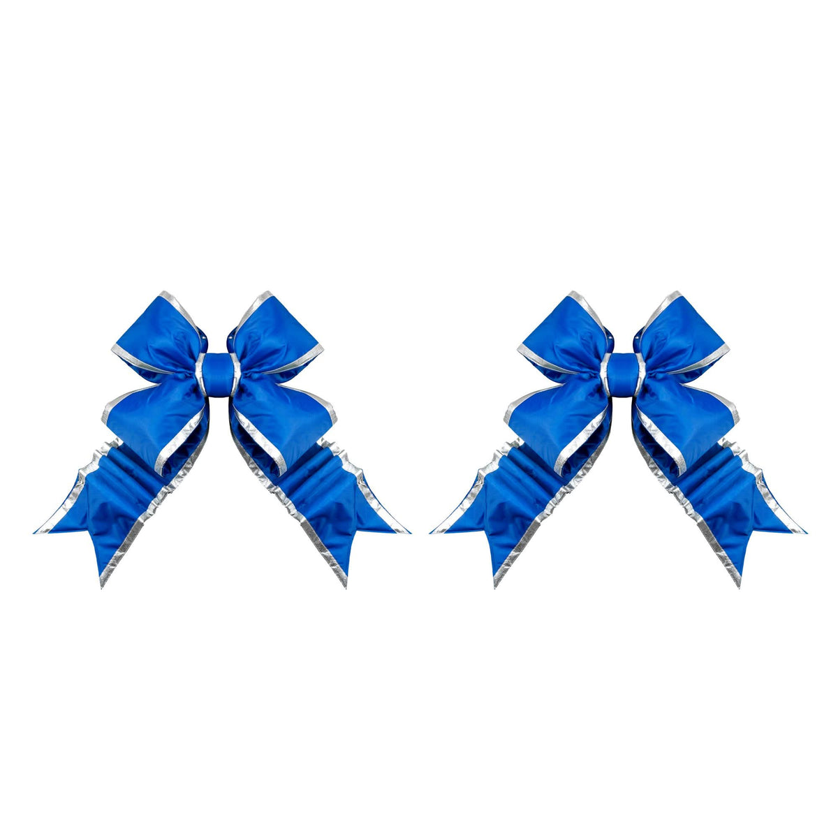 Blue Structural Bow with Silver Trim 36"