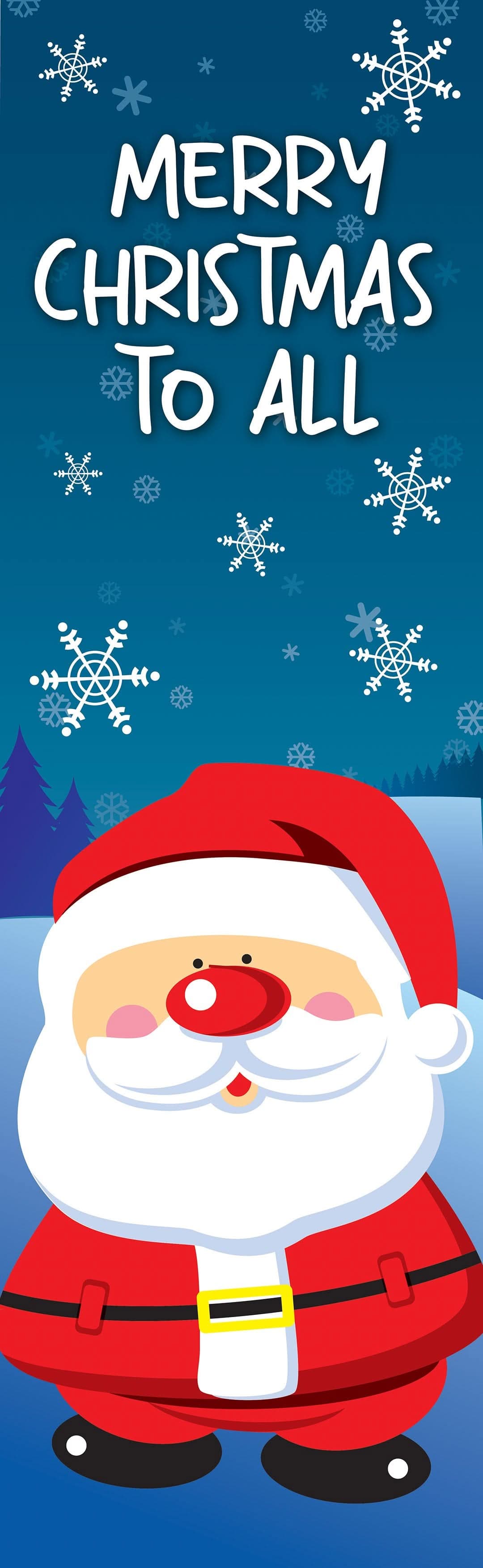 Cartoon Santa Single Vinyl Banner