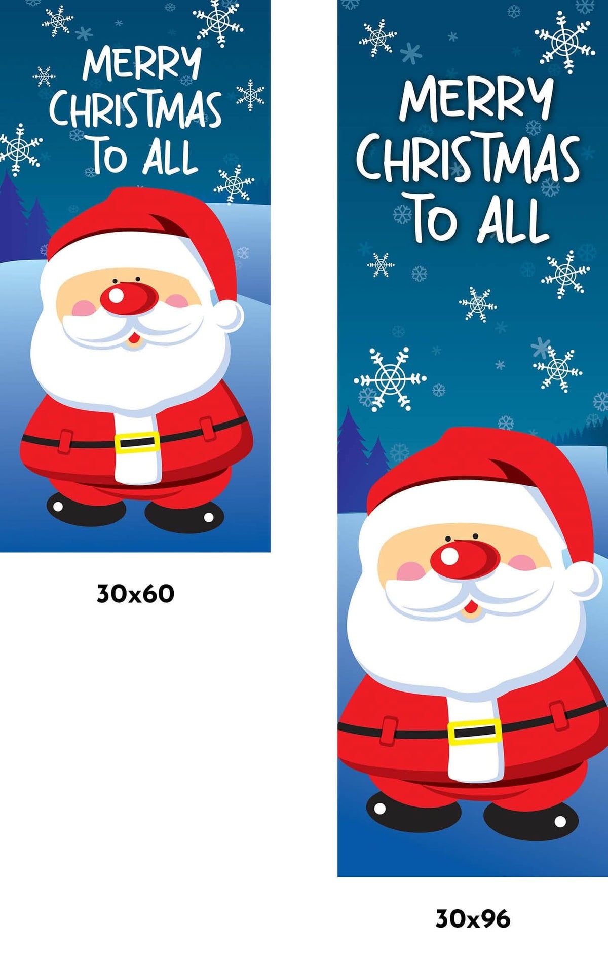 Cartoon Santa Single Vinyl Banner