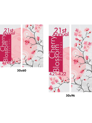 Cherry Blossoms Double Vinyl Banners