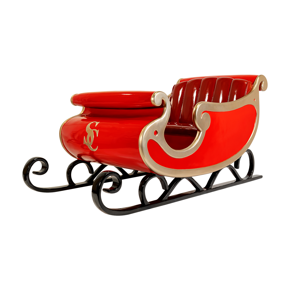 Dekra-Lite Cherry Red Santa Claus Monogram Sleigh Other Direction