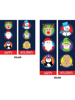 Christmas Characters Double Vinyl Banner Set