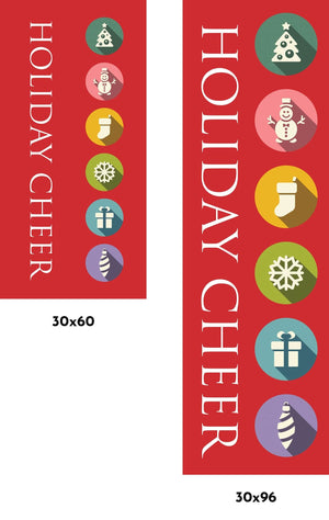 Christmas Icons Single Vinyl Banner