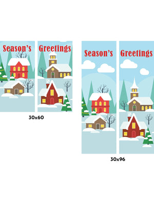 Christmas Town Double Vinyl Banner Set