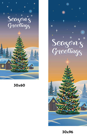 Christmas Village Single Vinyl Banner