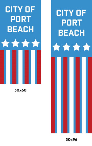 City of Port Beach Single Vinyl Banner