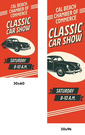 Classic Car Show Single Vinyl Banner