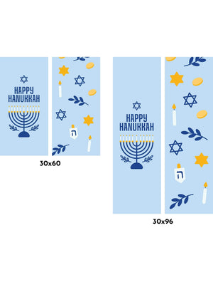 Classic Hanukkah Vinyl Banners