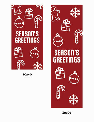 Classic Season’s Greetings Single Vinyl Banner