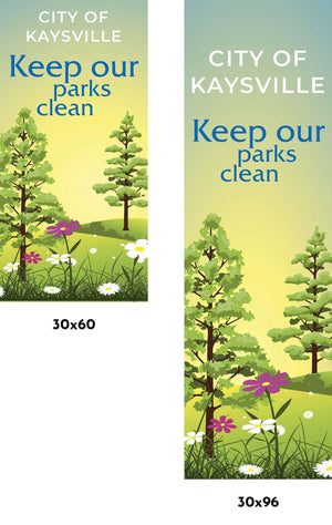 Clean Parks Single Vinyl Banner