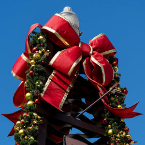 Red Structural Bow with Gold Trim 36