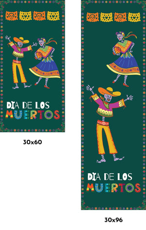 Dia de los Muertos - Dancing Couple Single Vinyl Banner