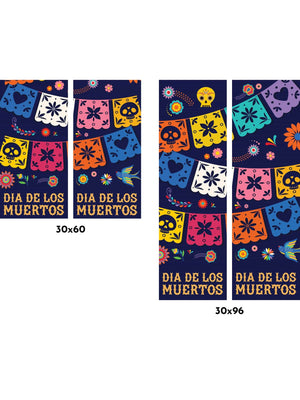 Dia de los Muertos Banners Double Vinyl Banner