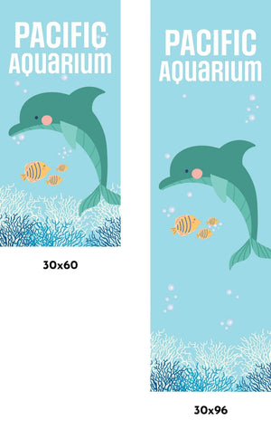 Dolphin Aquarium Single Vinyl Banner