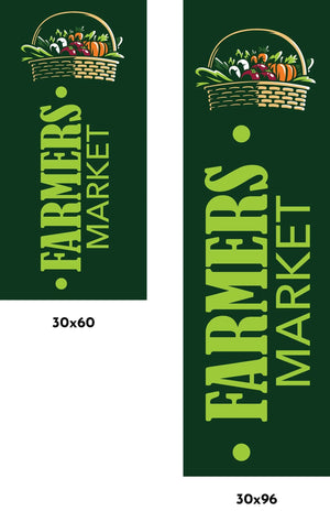 Farmers Market - Vegetable Basket Single Vinyl Banner