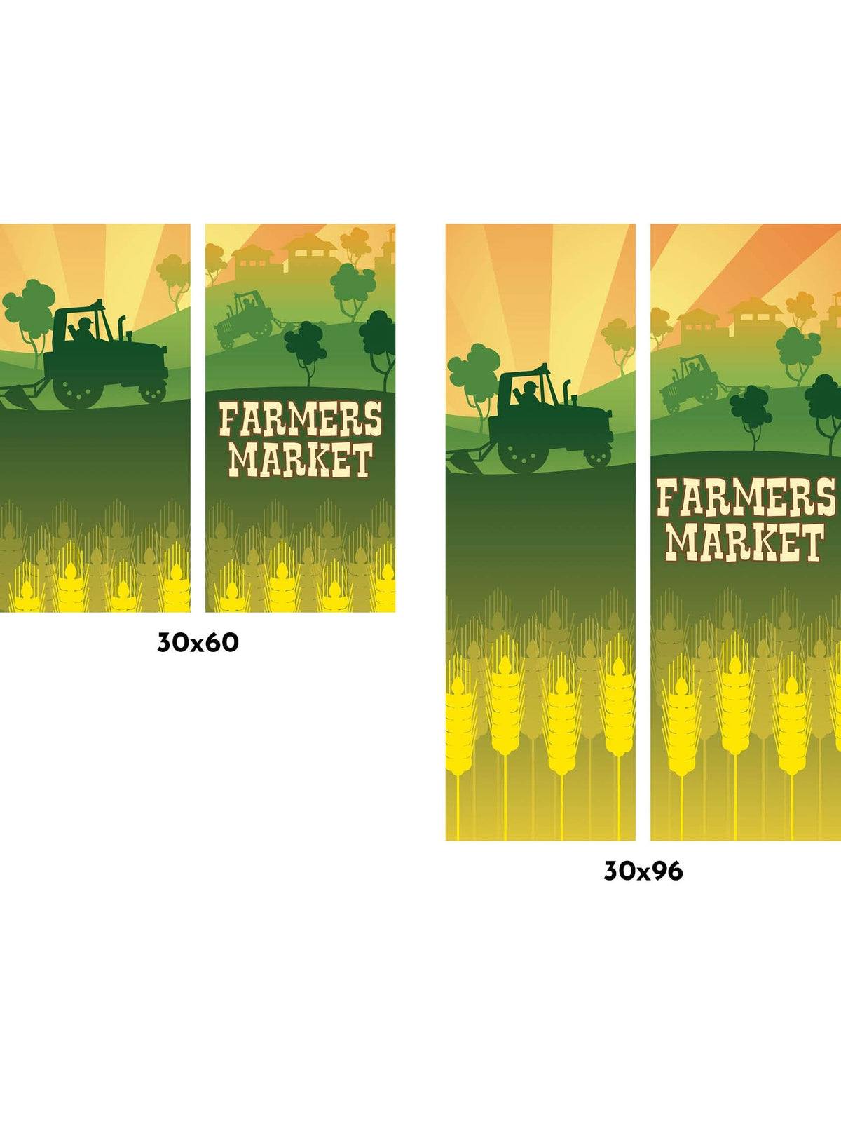 Farmers Market Double Vinyl Banner Set