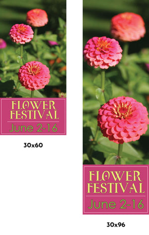 Flower Festival Single Vinyl Banner