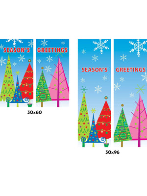 Frosty Forest Double Vinyl Banner Set