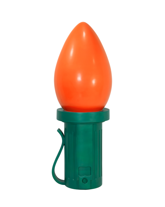 Dekra-Lite Green Orange Fiberglass Light Bulb copy