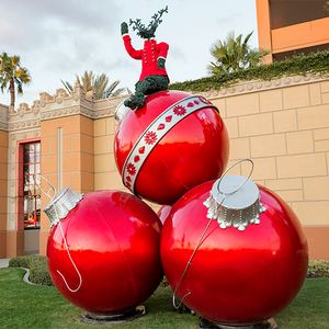 Giant Fiberglass Ornament Stacks