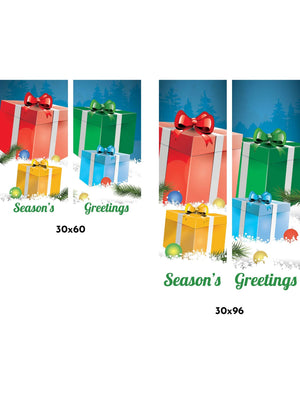 Gifts in Snow Double Vinyl Banner Set