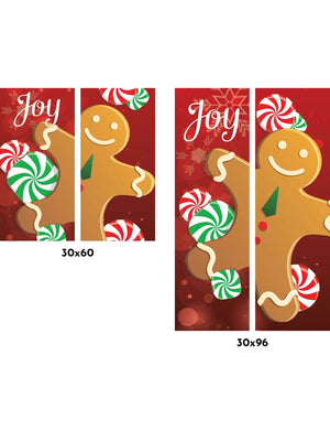 Gingerbread Character Double Vinyl Banner Set