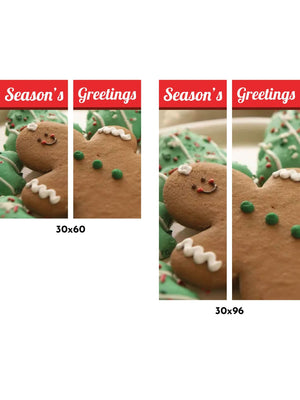 Gingerbread Man Double Vinyl Banner Set