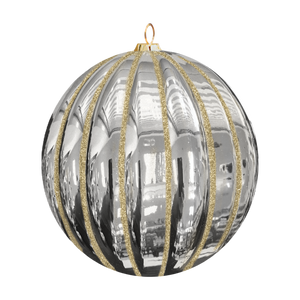 Glitter Ribbed Ornaments