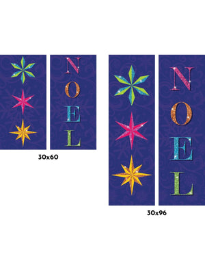 Glittered Noel Double Vinyl Banner Set