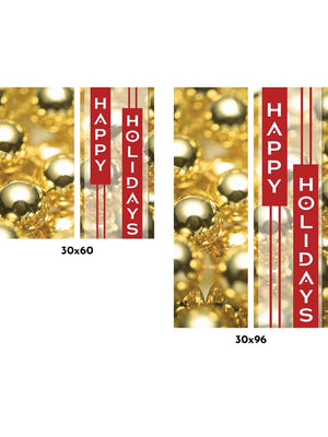 Golden Spheres Double Vinyl Banner Set