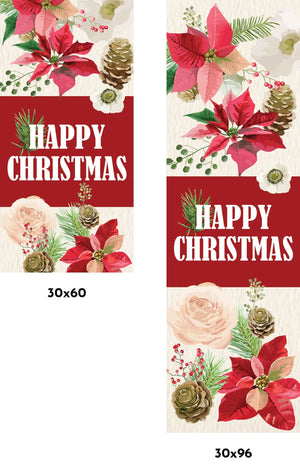 Happy Christmas Single Vinyl Banner