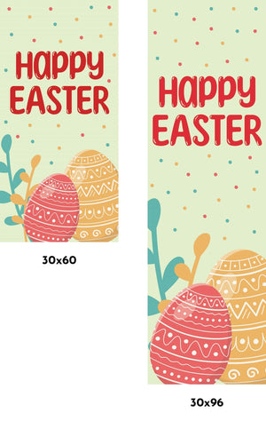 Happy Easter Eggs Single Vinyl Banner