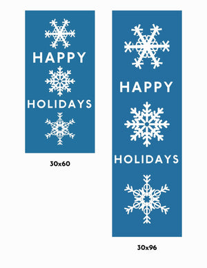 Happy Little Snowflakes Single Vinyl Banner