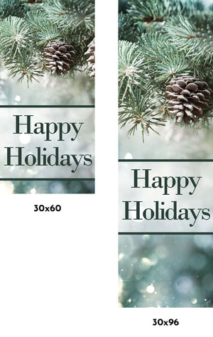 Holiday Evergreen Single Vinyl Banner