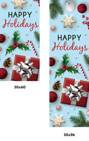 Holiday Flat Lay Single Vinyl Banner