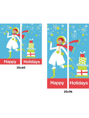 Holiday Shopping Double Vinyl Banner Set