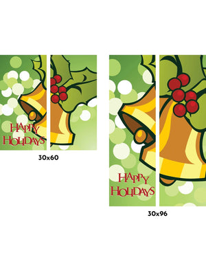 Holly Bells Double Vinyl Banner Set