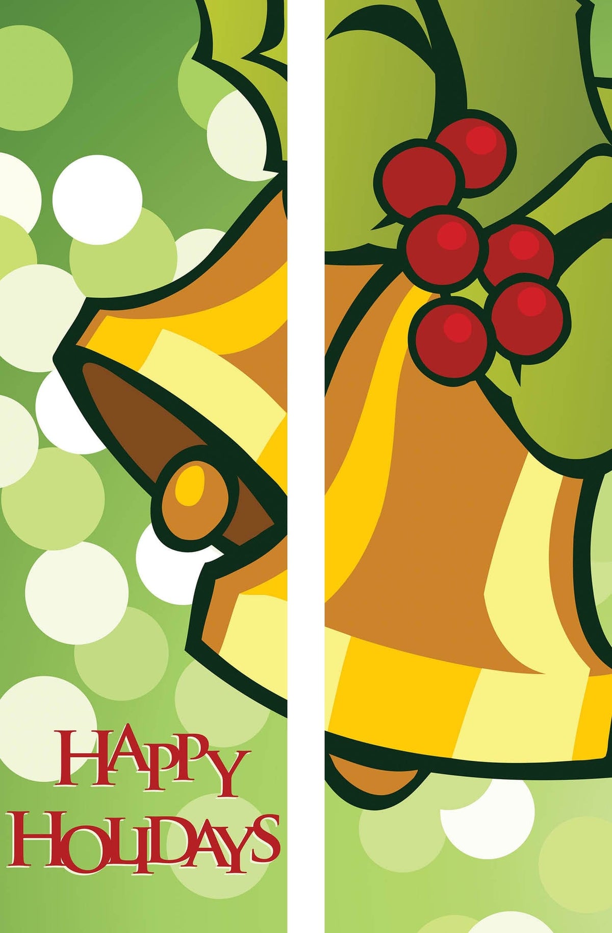 Holly Bells Double Vinyl Banner Set