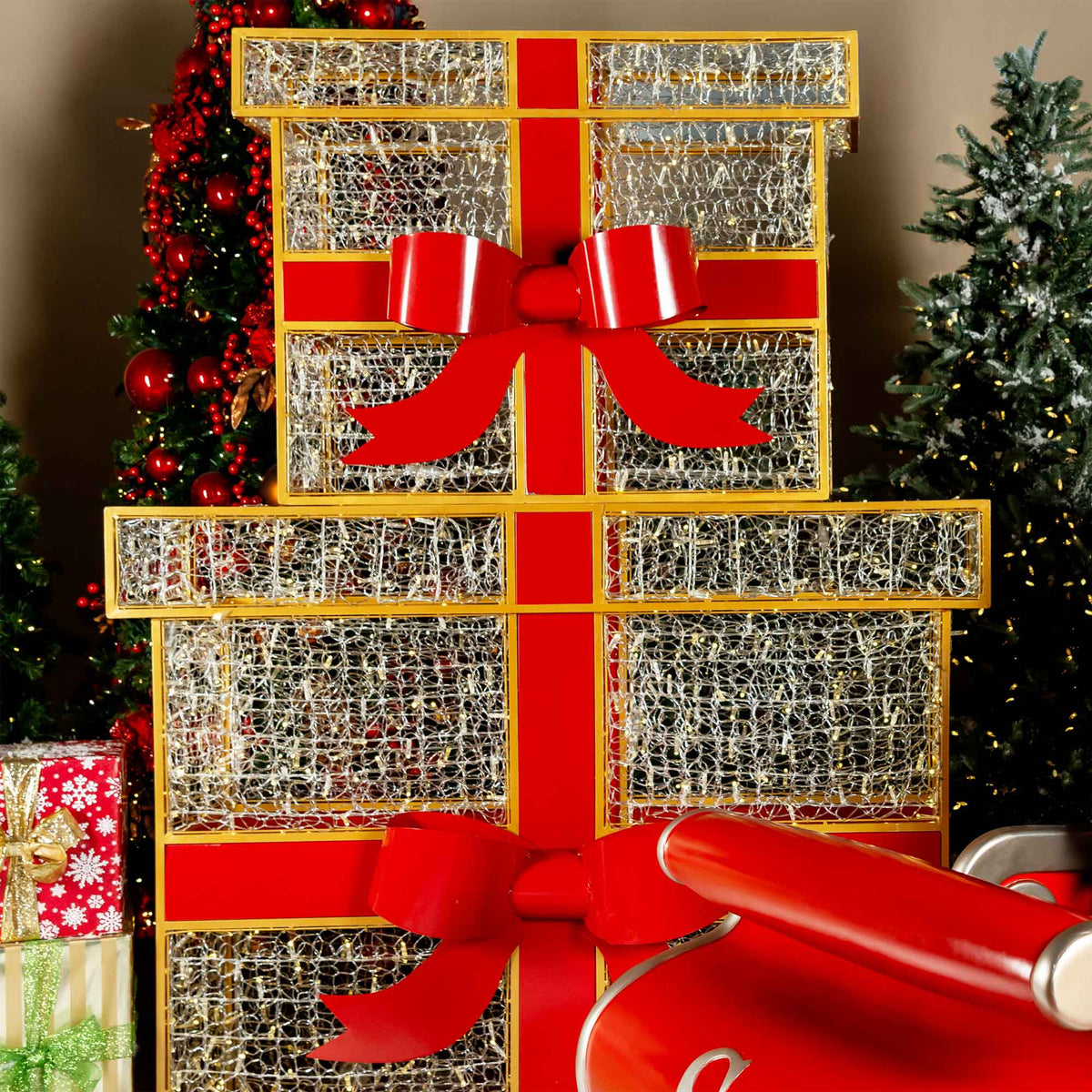 Illuminated Gift Box Stack