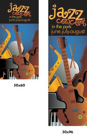 Jazz Concert Single Vinyl Banner