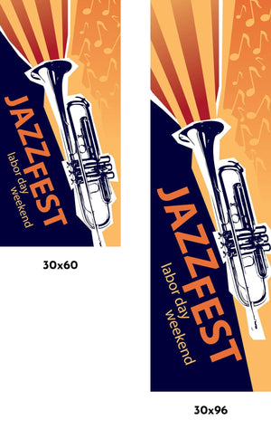 Jazz Fest Single Vinyl Banner