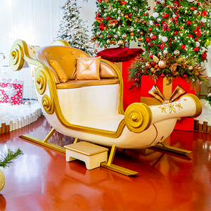 Kiana Throne Sleigh in Gold and Pearl