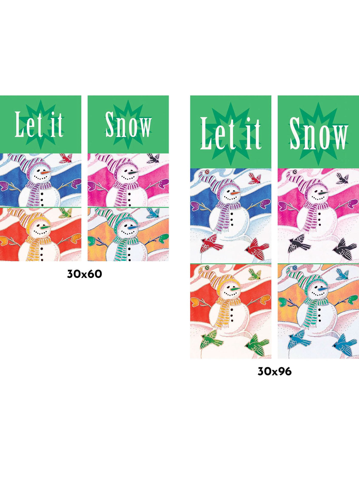 Let It Snow Double Vinyl Banner Set