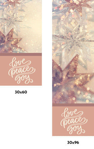 Love Peace Joy Ornament Single Vinyl Banner