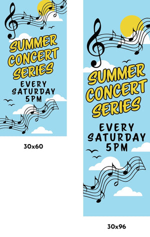 Music Concert Series Single Vinyl Banner