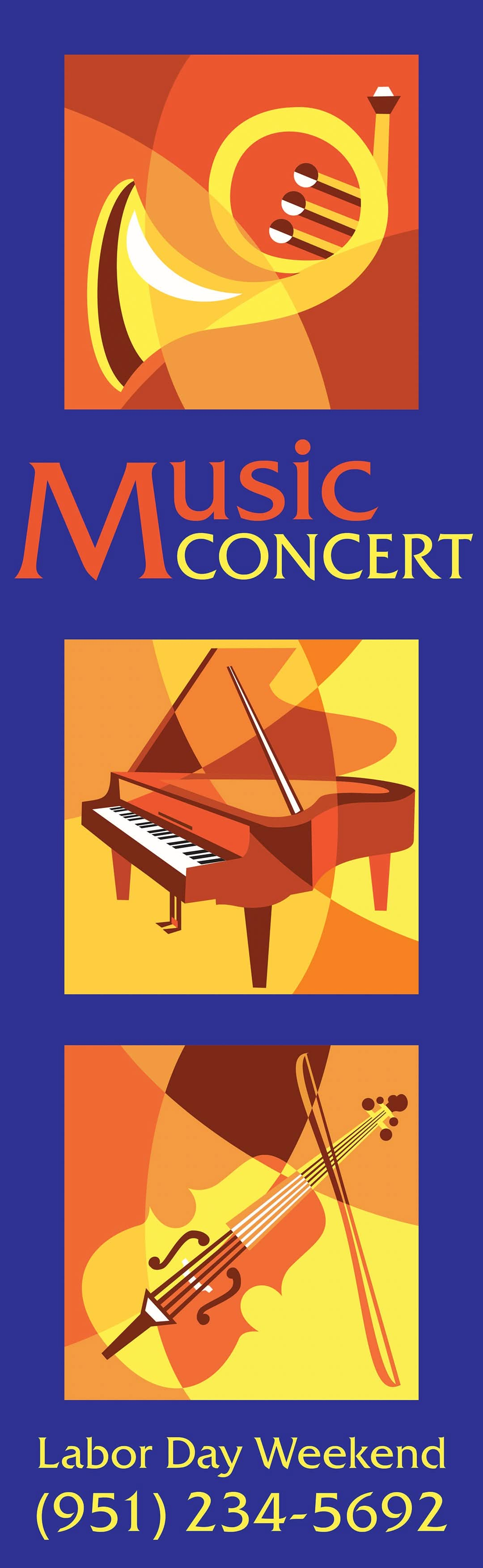 Music Concert Single Vinyl Banner