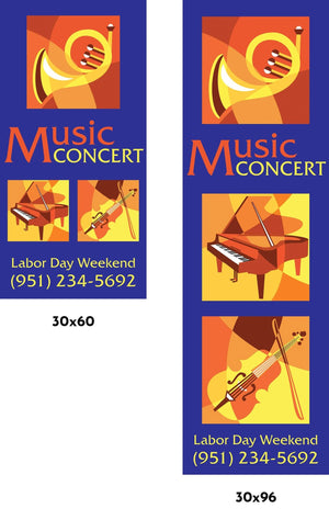 Music Concert Single Vinyl Banner