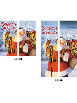 Painted Santa Double Vinyl Banner Set